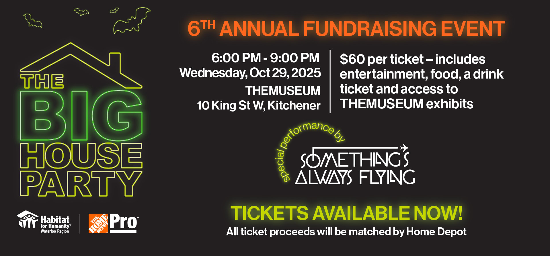 Big House Party Halloween Themed: Third Annual Big House Party Fundraising Event. October 27, 2022 6-9 PM. At Farm League Brewing. $50 Per Ticket