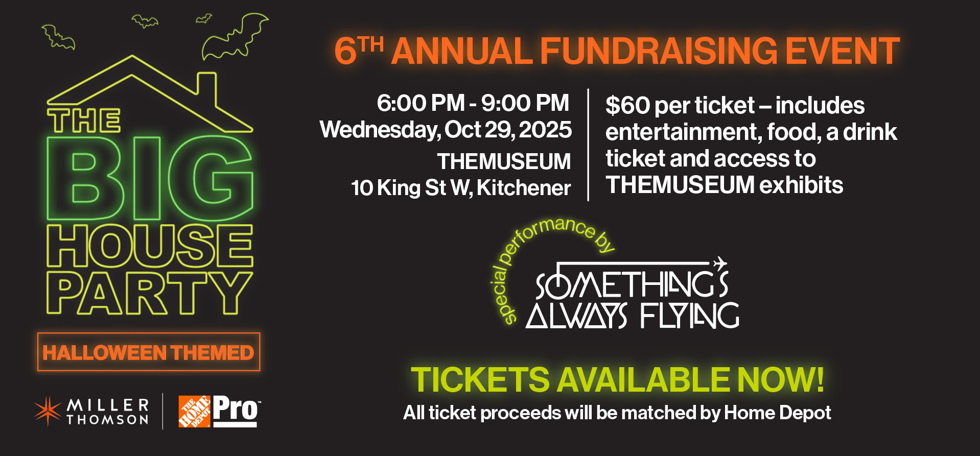 Big House Party Halloween Themed: Third Annual Big House Party Fundraising Event. October 27, 2022 6-9 PM. At Farm League Brewing. $50 Per Ticket